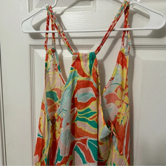 Cynthia Rowley Braided Neck Linen Blend Maxi Beach Cover Up Size M - Picture 8 of 12